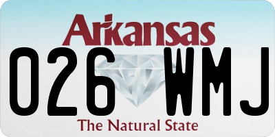 AR license plate 026WMJ