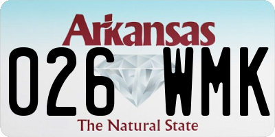 AR license plate 026WMK