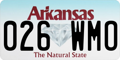 AR license plate 026WMO