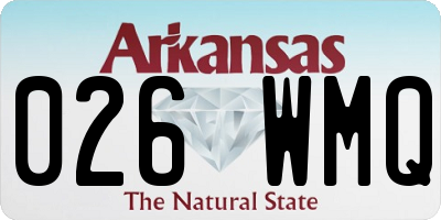AR license plate 026WMQ