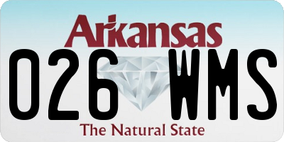 AR license plate 026WMS