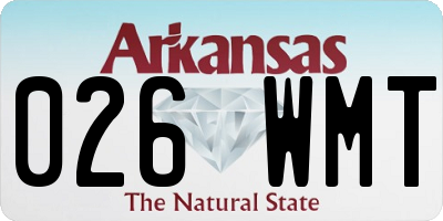 AR license plate 026WMT