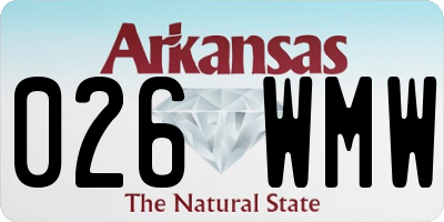 AR license plate 026WMW