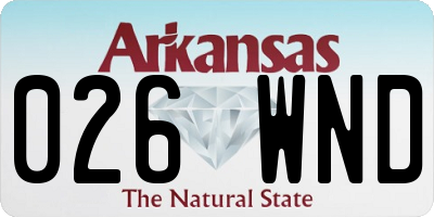 AR license plate 026WND