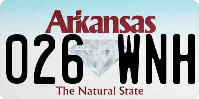 AR license plate 026WNH