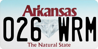 AR license plate 026WRM