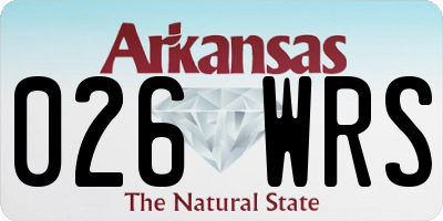 AR license plate 026WRS