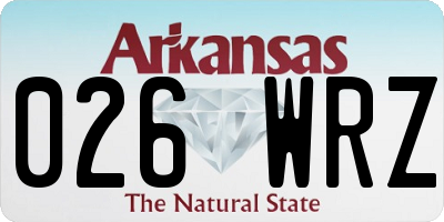 AR license plate 026WRZ
