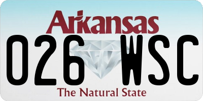 AR license plate 026WSC