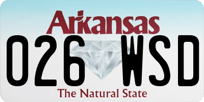 AR license plate 026WSD