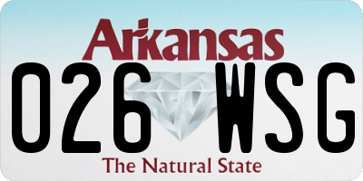 AR license plate 026WSG