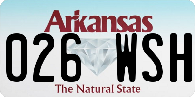 AR license plate 026WSH