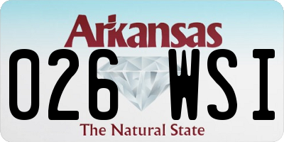 AR license plate 026WSI