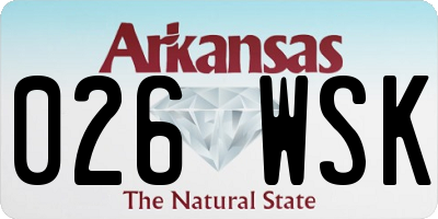 AR license plate 026WSK