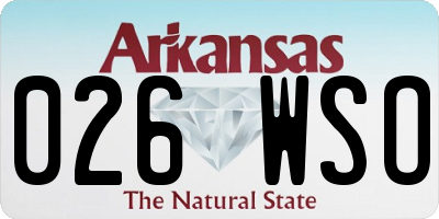 AR license plate 026WSO