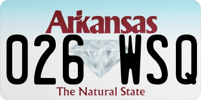 AR license plate 026WSQ
