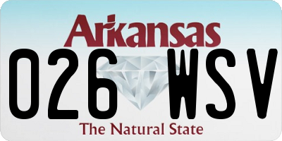 AR license plate 026WSV