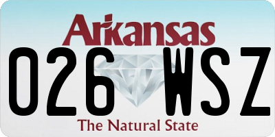 AR license plate 026WSZ