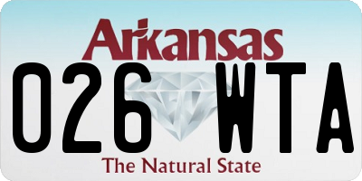 AR license plate 026WTA
