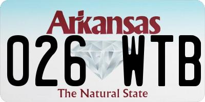 AR license plate 026WTB