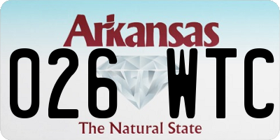 AR license plate 026WTC