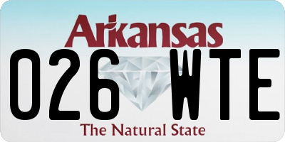 AR license plate 026WTE
