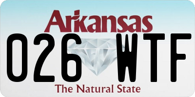 AR license plate 026WTF