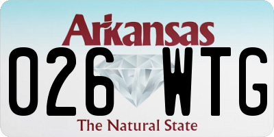 AR license plate 026WTG