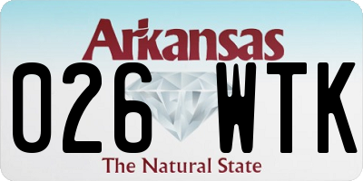 AR license plate 026WTK