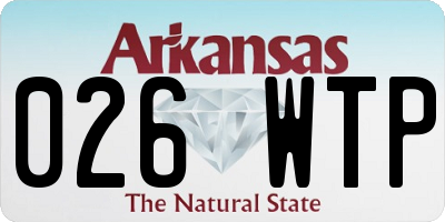 AR license plate 026WTP