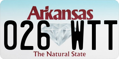 AR license plate 026WTT