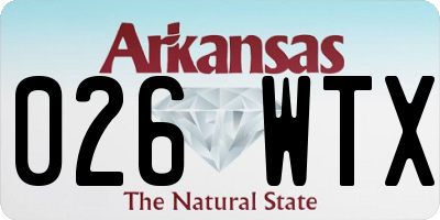 AR license plate 026WTX