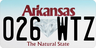 AR license plate 026WTZ