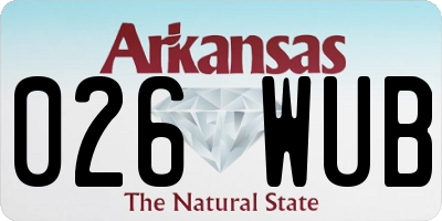 AR license plate 026WUB