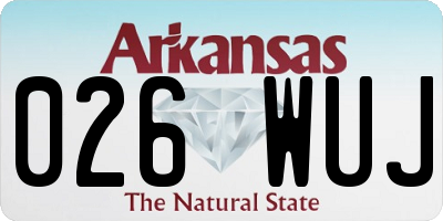 AR license plate 026WUJ