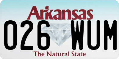 AR license plate 026WUM
