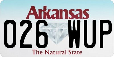 AR license plate 026WUP