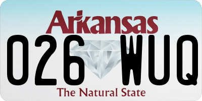 AR license plate 026WUQ