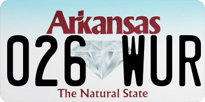 AR license plate 026WUR