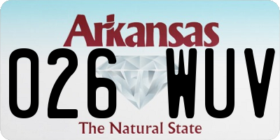 AR license plate 026WUV