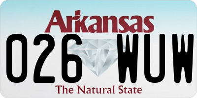 AR license plate 026WUW