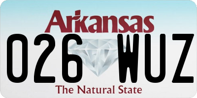 AR license plate 026WUZ