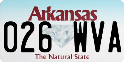 AR license plate 026WVA