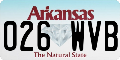 AR license plate 026WVB
