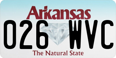 AR license plate 026WVC