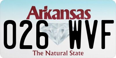 AR license plate 026WVF