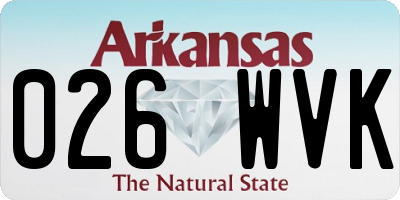AR license plate 026WVK