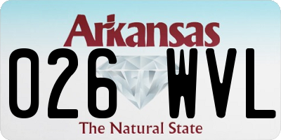 AR license plate 026WVL
