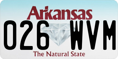 AR license plate 026WVM