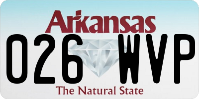 AR license plate 026WVP